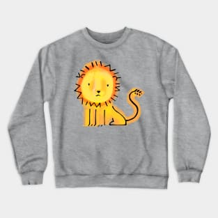 Childish lion illustration or drawing Crewneck Sweatshirt